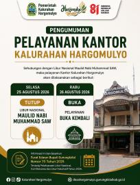 PENGUMUMAN LIBUR NASIONAL DALAM RANGKA MAULID NABI MUHAMMAD SAW 1447 H